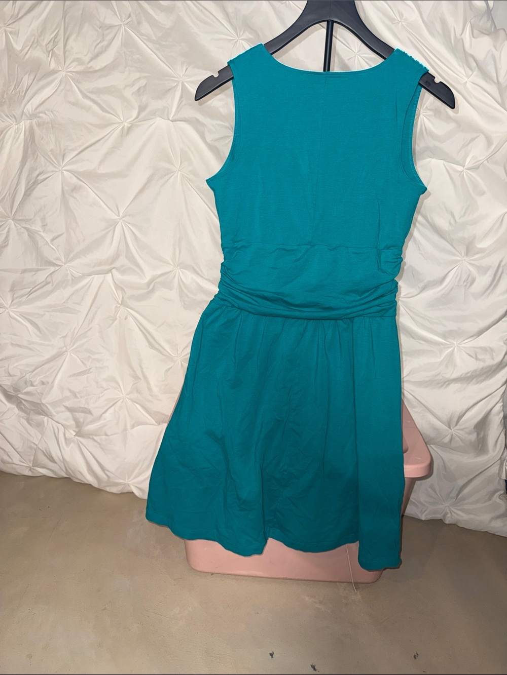 Athleta Teal Sleeveless Wrap-Style Mini Dress - Picture 3 of 6
